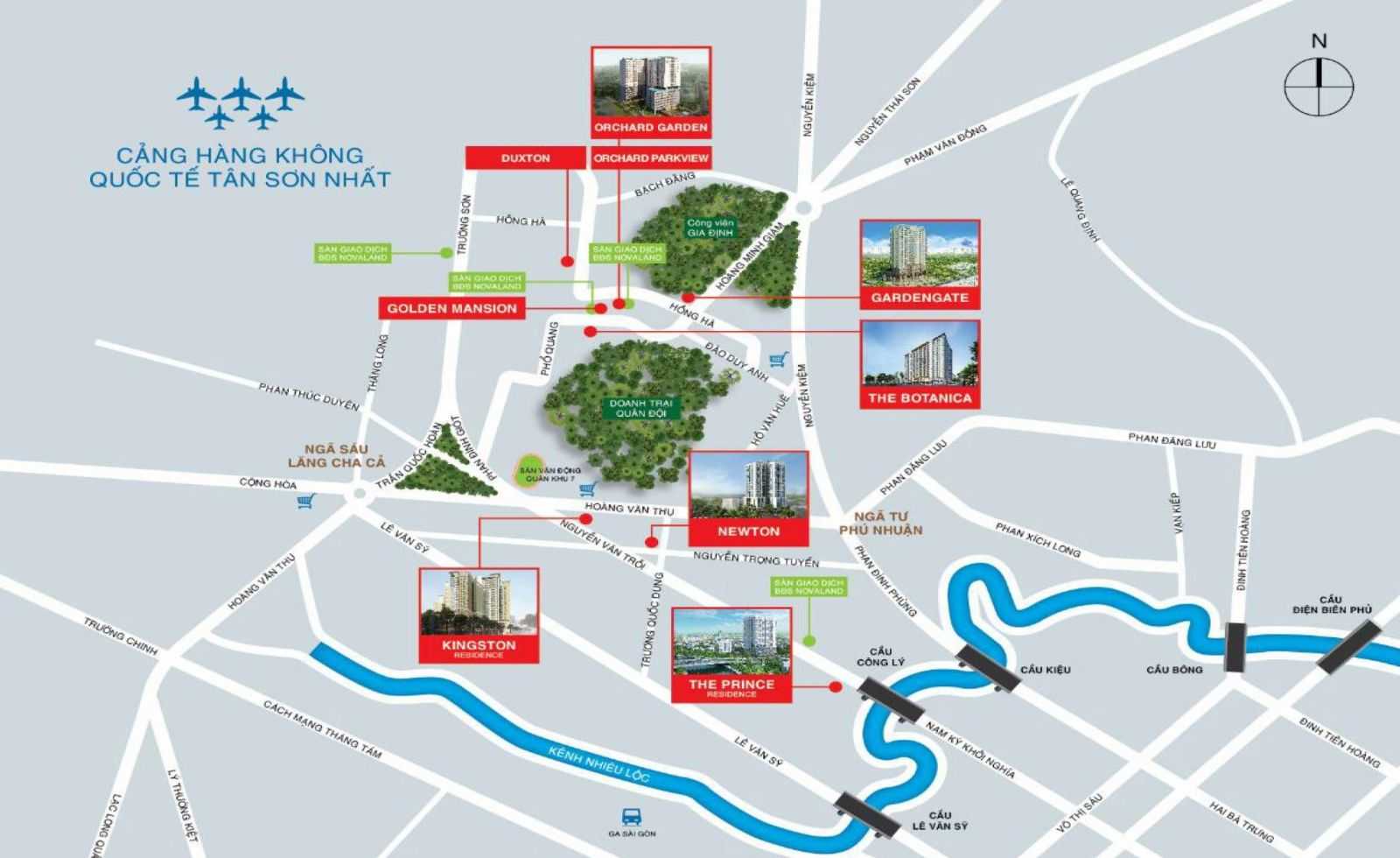 Vị trí của dự án căn hộ Prince Residence